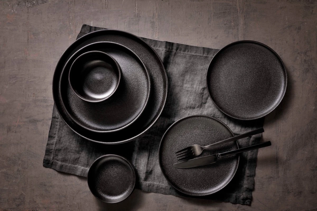 Maastricht Porselein Serviesset Universe Porselein 6-persoons 24-delig Zwart 13 Maastricht Porselein Serviesset Universe Porselein 6-persoons 24-delig Zwart - Afbeelding 11