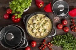 Smile 10-Delige Pannenset - Anti Aanbaklaag - Vaatwasser Bestendig - Zwart - MGK-17 19 Smile 10-Delige Pannenset - Anti Aanbaklaag - Vaatwasser Bestendig - Zwart - MGK-17 -Woonwinkel 1200x800 290