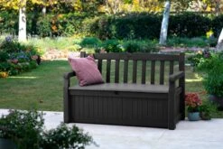 Keter Eden Garden Bench Opbergbank - 265L - 140x60x84cm - Zwart/Grijs -Woonwinkel 1200x800 33