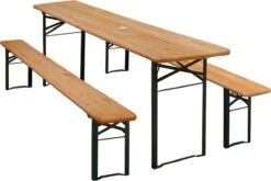 Casaria Tuinset Hout – 2 Banken 1Tafel Inklapbaar - 170x46x75cm -Woonwinkel 1200x803