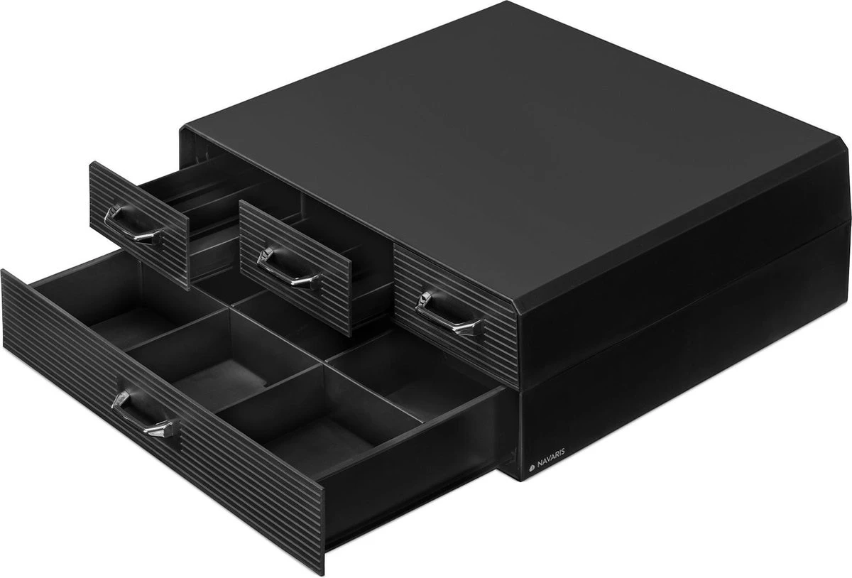 Navaris Capsulehouder Met 4 Lades - Compatibel Met Nespresso En Meer Merken - Houder Voor Koffiecups - Organizer Voor Cups En Accessoires 4 Navaris Capsulehouder Met 4 Lades - Compatibel Met Nespresso En Meer Merken - Houder Voor Koffiecups - Organizer Voor Cups En Accessoires - Afbeelding 2