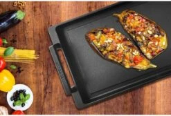 Eurolux Teppanyaki Plaat Met Grepen - 41 X 24 X 2.5 Cm - Zwart - Aluminium - Geschikt Voor Alle Warmtebronnen -Woonwinkel 1200x815 3