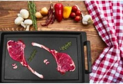 Eurolux Teppanyaki Plaat Met Grepen - 41 X 24 X 2.5 Cm - Zwart - Aluminium - Geschikt Voor Alle Warmtebronnen -Woonwinkel 1200x815 4