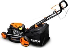 FUXTEC Grasmaaier Benzine - 46cm - Zelfrijdend / Zelftrekkend / Achterwielaandrijving - Mulchfunctie - Opvangbak 50L - FX-RM4646 -Woonwinkel 1200x828