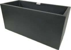 Elho Vivo Matt Finish Lang Wielen 90 - Grote Staande Plantenbak Voor Binnen & Buiten - Gemaakt Van Gereycled Plastic - L 39 X W 88 X H 41 Cm - Zwart -Woonwinkel 1200x854