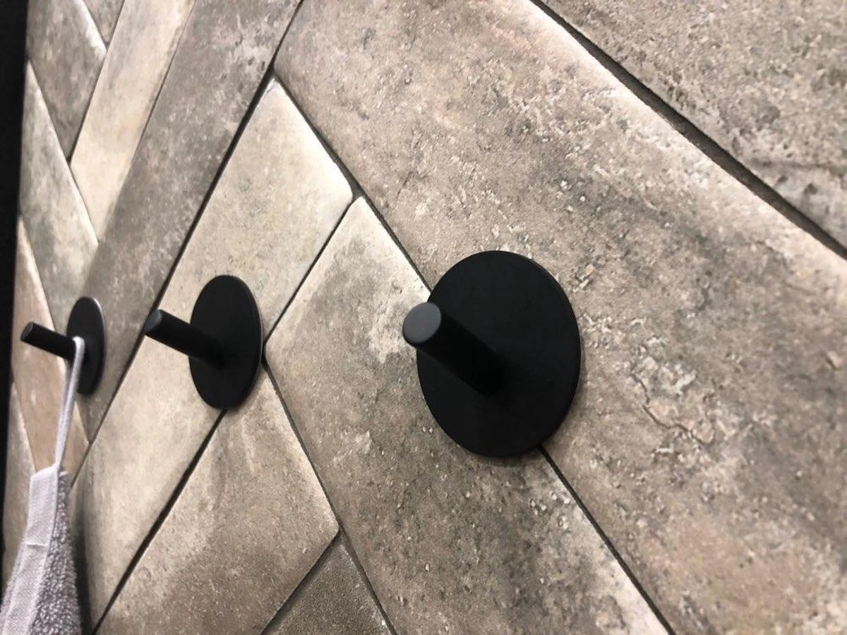 Handdoekhaakjes Zelfklevend - Zwart - Haakjes Handdoek 2st - Badkamer & Keuken 8 Handdoekhaakjes Zelfklevend - Zwart - Haakjes Handdoek 2st - Badkamer & Keuken - Afbeelding 6