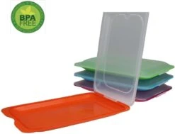 Merkloos Vershouddozen Vleeswarendoos Koelkast Vershoudbakje Bewaren Koelkast Beleg Bewaardoos Broodbeleg Stapelbaar Met Deksel 4 Stuks -Woonwinkel 1200x919