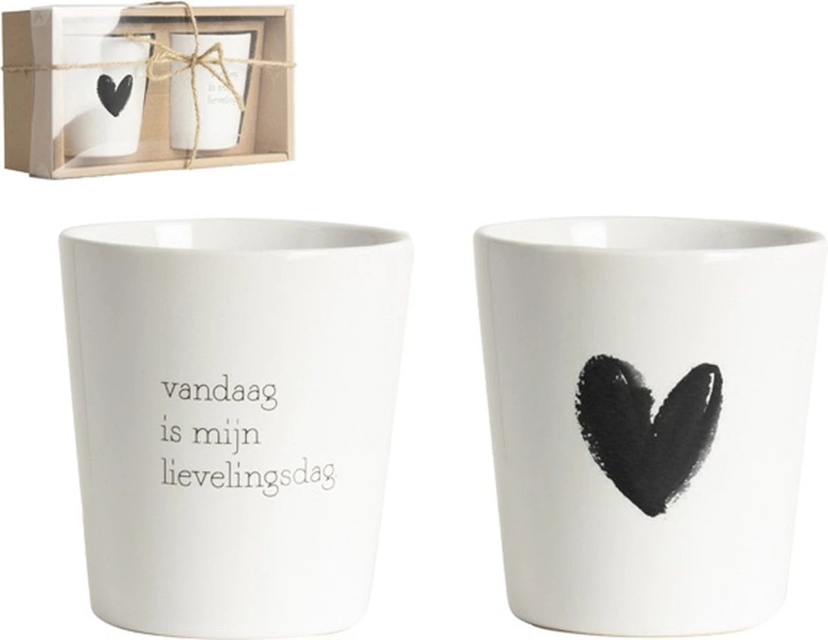 Gusta Mokje Hart-Vandaag Set A 2st Ø7,5x8cm 3 Gusta Mokje Hart-Vandaag Set A 2st Ø7,5x8cm