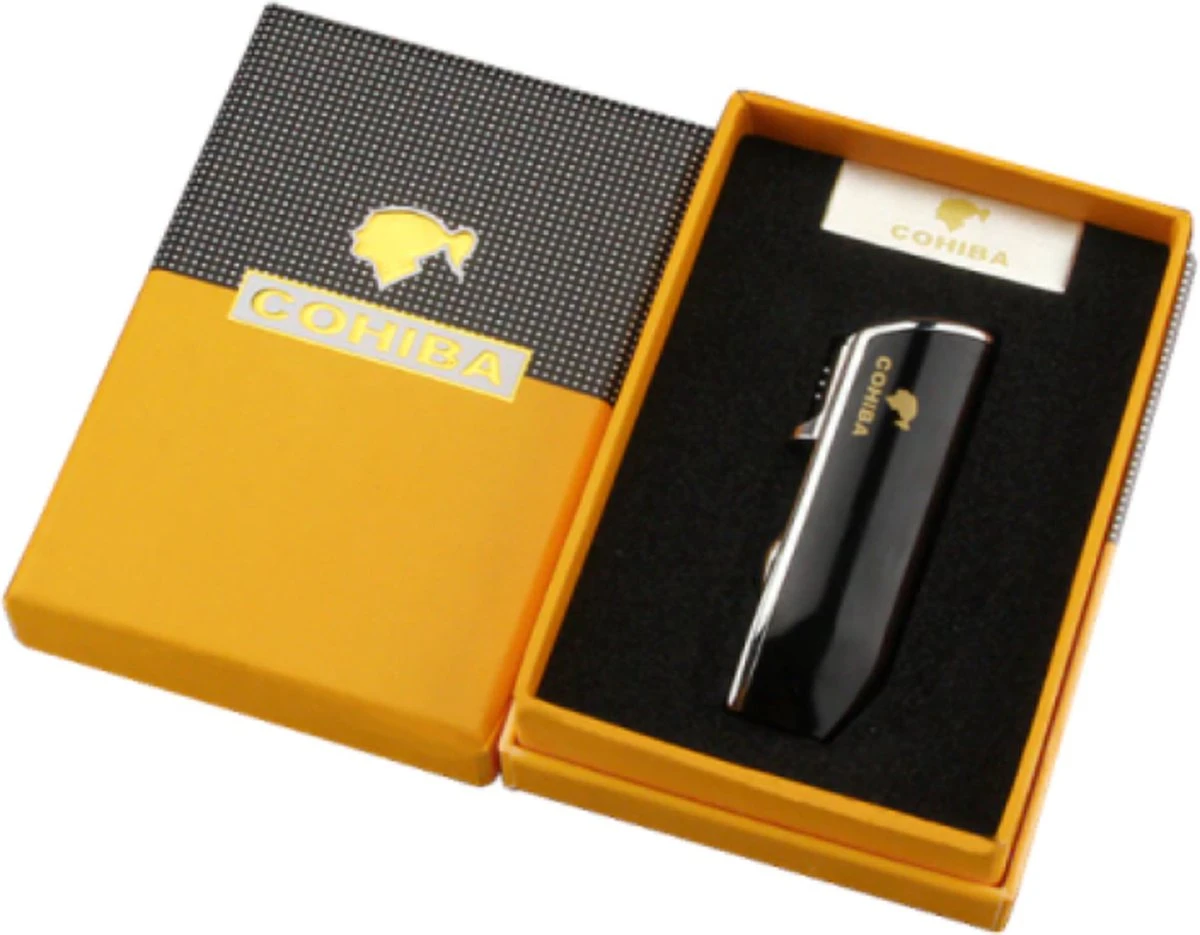 Cohiba® Sigarenaansteker - Sigarenboor - Sigaren - Sigaar - Cohiba Aansteker - Sigarenboor - Sigaren Accessoires - Sigarenknipper - Sigaar Aansteker - Cohiba - Incl. Luxe Geschenkdoos - Zwart 3 Cohiba® Sigarenaansteker - Sigarenboor - Sigaren - Sigaar - Cohiba Aansteker - Sigarenboor - Sigaren Accessoires - Sigarenknipper - Sigaar Aansteker - Cohiba - Incl. Luxe Geschenkdoos - Zwart