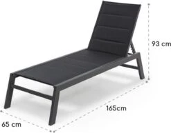 Blumfeldt Renazzo Lounge Ligstoel - Ligbed Voor De Tuin - Aluminium Tuinstoel - 6 Standen - Waterafstotend - Bekleding Van 70 % Pvc En 30 % Polyetheen - Zwart 13 Blumfeldt Renazzo Lounge Ligstoel - Ligbed Voor De Tuin - Aluminium Tuinstoel - 6 Standen - Waterafstotend - Bekleding Van 70 % Pvc En 30 % Polyetheen - Zwart -Woonwinkel 1200x940