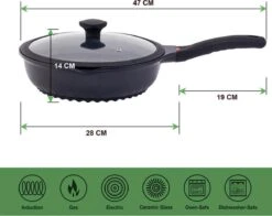 Wokpan - Multifunctionele 3 In 1 Pan Met Deksel + Wok + Hapjespan 28 Cm -Woonwinkel 1200x953 3