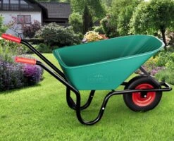 Gardebruk Kruiwagen 100 L - Kunststof Kuip – Tot 150KG Groen -Woonwinkel 1200x972