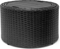 Casaria Polyrattan Zonne-Eiland Ø185cm – Incl. Kussens - Zwart Crème -Woonwinkel 1200x976 2