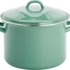 Lite-Body Magnus Soeppan/Stamppotpan Met Deksel - 24cm/8l - Emaille - Olijf Groen -Woonwinkel 1200x985 2