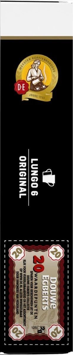 Douwe Egberts Lungo Original Koffiecups - Intensiteit 6/12 - 10 X 20 Capsules 18 Douwe Egberts Lungo Original Koffiecups - Intensiteit 6/12 - 10 X 20 Capsules -Woonwinkel 249x1200 2