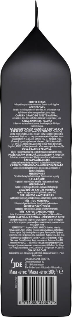 L'OR Espresso Onyx Koffiebonen (12) - 4 X 500 Gram -Woonwinkel 273x1200