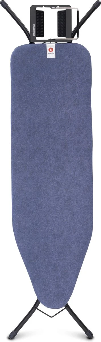 Brabantia Strijkplank B - Met Strijkijzerhouder - 124x38 Cm - Denim Blue 3 Brabantia Strijkplank B - Met Strijkijzerhouder - 124x38 Cm - Denim Blue