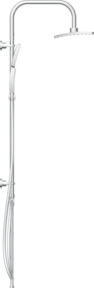 SCHÜTTE Mallorca Douchesysteem - Regendouche - 95 Cm Stang - Wandhouder In Hoogte Verstelbaar - Chroom 4 SCHÜTTE Mallorca Douchesysteem - Regendouche - 95 Cm Stang - Wandhouder In Hoogte Verstelbaar - Chroom - Afbeelding 2