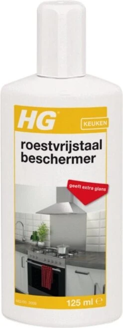 HG Roestvrijstaal Beschermer - 125ml - Snel En Eenvoudig - Laat RVS Weer Glanzen -Woonwinkel 450x1200