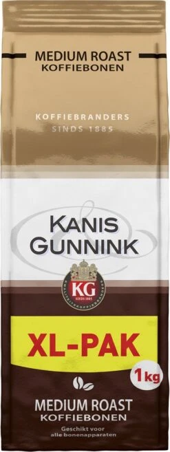 Kanis & Gunnink Medium Roast Koffiebonen - 4 X 1000 Gram - Voordeelverpakking -Woonwinkel 451x1200 1
