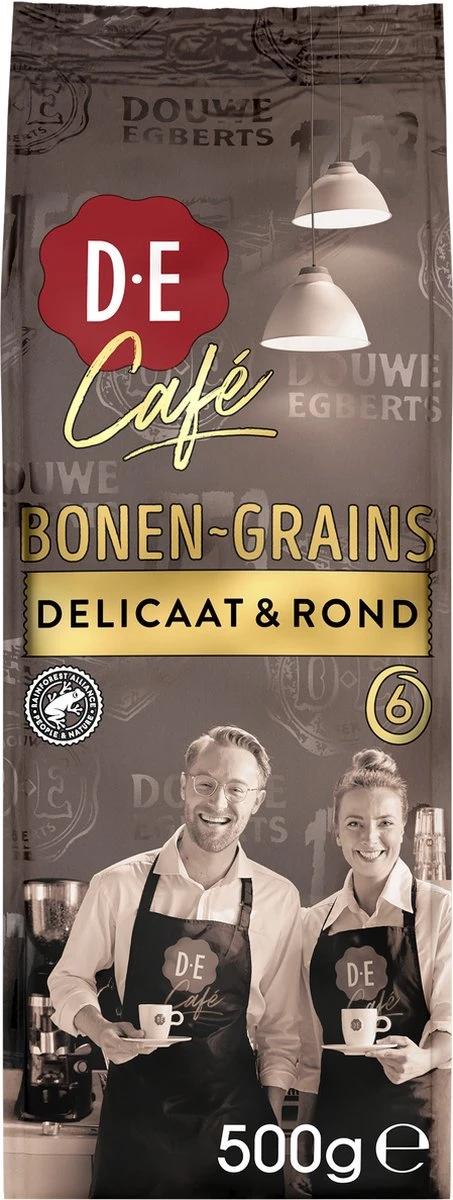 Douwe Egberts D.E Café Delicaat Rond Koffiebonen - Intensiteit 5/9 - 4 X 500 Gram 4 Douwe Egberts D.E Café Delicaat Rond Koffiebonen - Intensiteit 5/9 - 4 X 500 Gram - Afbeelding 2