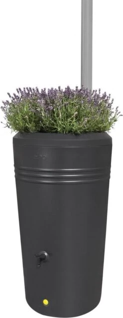 Elho Green Basics Regenton - Regenton - Living Black - Buiten - 200 Liter -Woonwinkel 466x1200