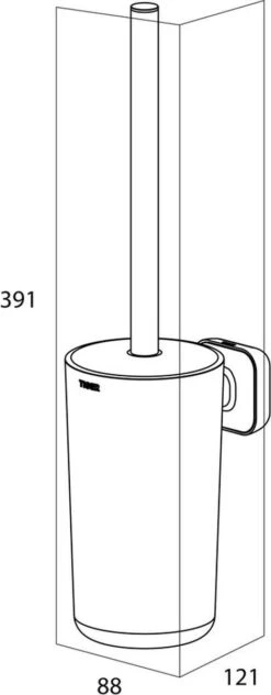 Tiger Carv - Toiletborstel Met Houder - Zwart -Woonwinkel 469x1200