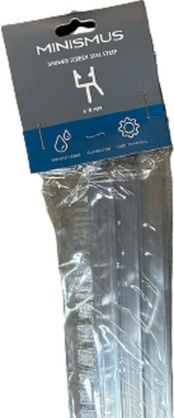 Minismus Douchedeurafdichting Met Waterkering (2 Strips Van 1 Meter, Makkelijk Inkortbaar) - Waterstopper Geschikt Voor Glas Van 6 Tot 8 Mm - Douchedorpel - Lekstrip Voor Horizontale Bevestiging -Woonwinkel 501x1200