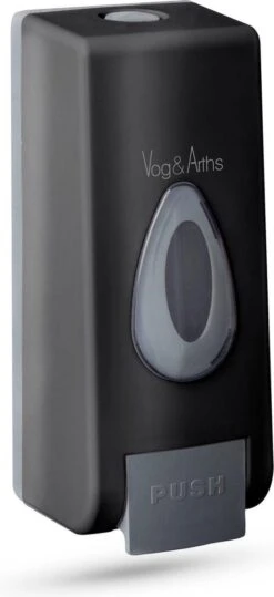 Vog&Arths - Zeepdispenser Wandmontage - Hangend Zeeppompje Muur - Zwart - Mechanische Zeep Pomp - 350ML - Zonder Batterijen! -Woonwinkel 550x1200