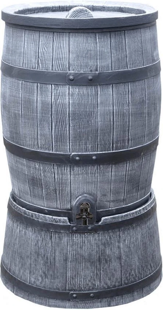 Regentonset Roto 120 Liter + Voet - Grijs 3 Regentonset Roto 120 Liter + Voet - Grijs