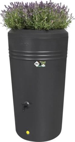 Elho Green Basics Regenton - Regenton - Living Black - Buiten - 200 Liter -Woonwinkel 635x1200