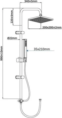 SCHÜTTE Tokyo Douchesysteem - Regendouche - 102 Cm Stang - Chroom 14 SCHÜTTE Tokyo Douchesysteem - Regendouche - 102 Cm Stang - Chroom -Woonwinkel 636x1200