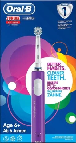 Oral B Oral-B Junior 6+ - Elektrische Tandenborstel - Paars & Groen DUOSET -Woonwinkel 639x1200