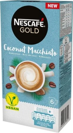 Nescafé Gold Coconut Macchiato Oploskoffie - 6 Doosjes à 6 Zakjes -Woonwinkel 657x1200 1
