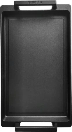 Eurolux Teppanyaki Plaat Met Grepen - 41 X 24 X 2.5 Cm - Zwart - Aluminium - Geschikt Voor Alle Warmtebronnen -Woonwinkel 658x1200