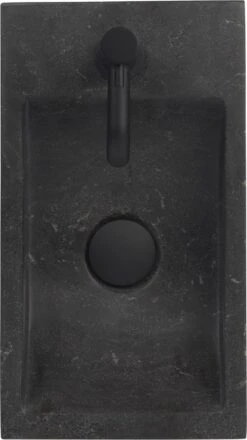 Merkloos Saqu Eurotrend Fonteinkraan - Hoog Model - Toiletkraan - Koudwaterkraan - Mat Zwart -Woonwinkel 673x1200 2