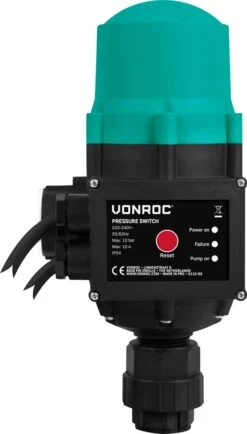 VONROC Hydrofoorpomp / Automatische Pomp - 1000W - 3500l/h - Met Drukschakelaar - Droogloopbeveiliging - Voor Besproeien En Huishoudwater -Woonwinkel 683x1200