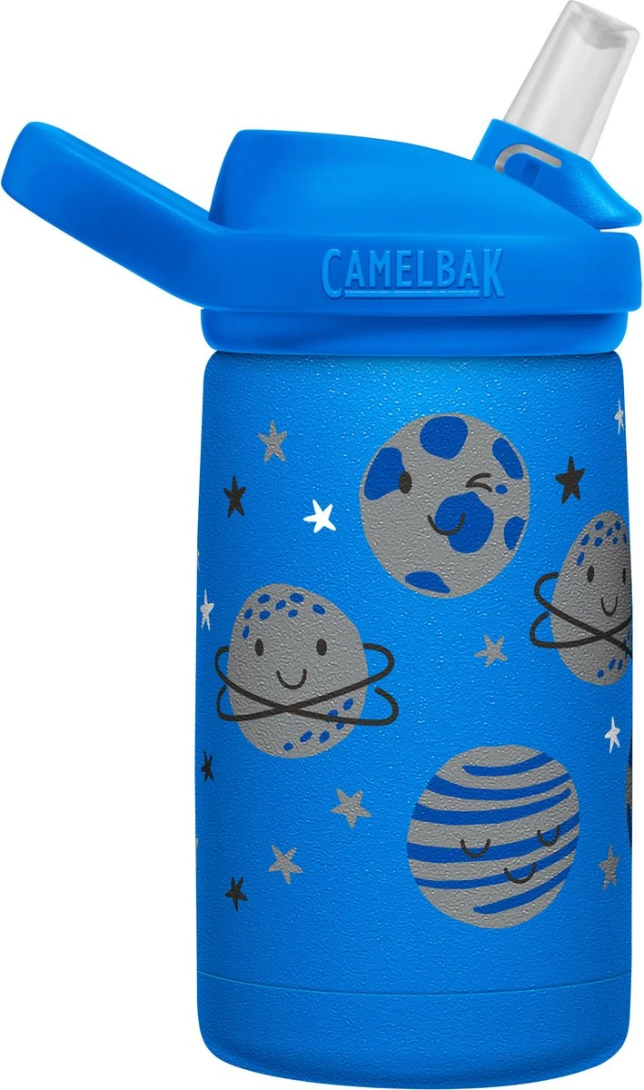 CamelBak Eddy+ Kids SST Vacuum Insulated - Isolatie Drinkfles - 350 Ml - Blauw (Space Smiles) 3 CamelBak Eddy+ Kids SST Vacuum Insulated - Isolatie Drinkfles - 350 Ml - Blauw (Space Smiles)