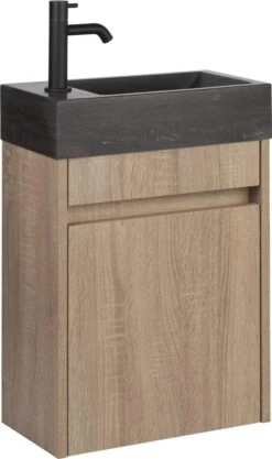 Merkloos Saqu Eurotrend Fonteinkraan - Hoog Model - Toiletkraan - Koudwaterkraan - Mat Zwart -Woonwinkel 710x1200 1