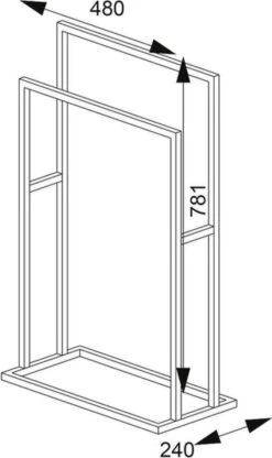 Sealskin Carré - Handdoekrek - 24 X 48 X 78,5 Cm - Vrijstaand - Zwart 13 Sealskin Carré - Handdoekrek - 24 X 48 X 78,5 Cm - Vrijstaand - Zwart -Woonwinkel 712x1200 4