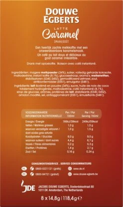 Douwe Egberts Verwenkoffie Latte Caramel Oploskoffie - 5 X 8 Zakjes -Woonwinkel 713x1200 3