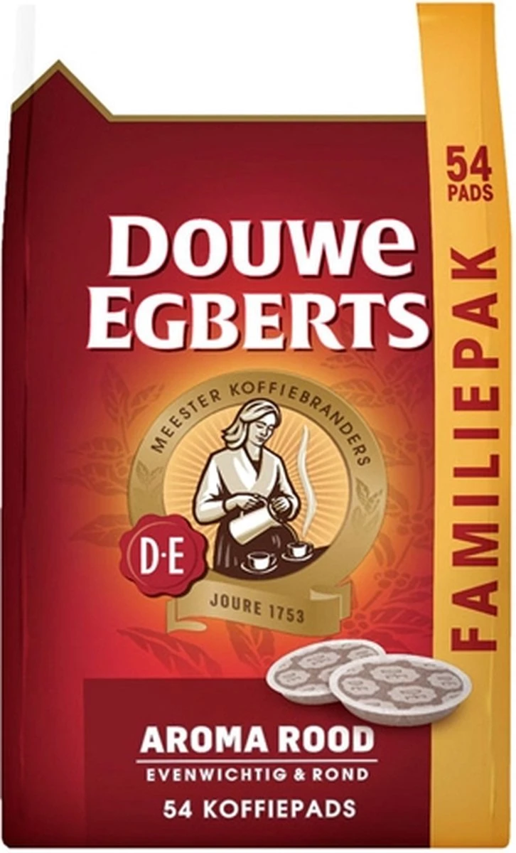 Douwe Egberts Aroma Rood Koffiepads - 4 X 54 Pads 9 Douwe Egberts Aroma Rood Koffiepads - 4 X 54 Pads - Afbeelding 7
