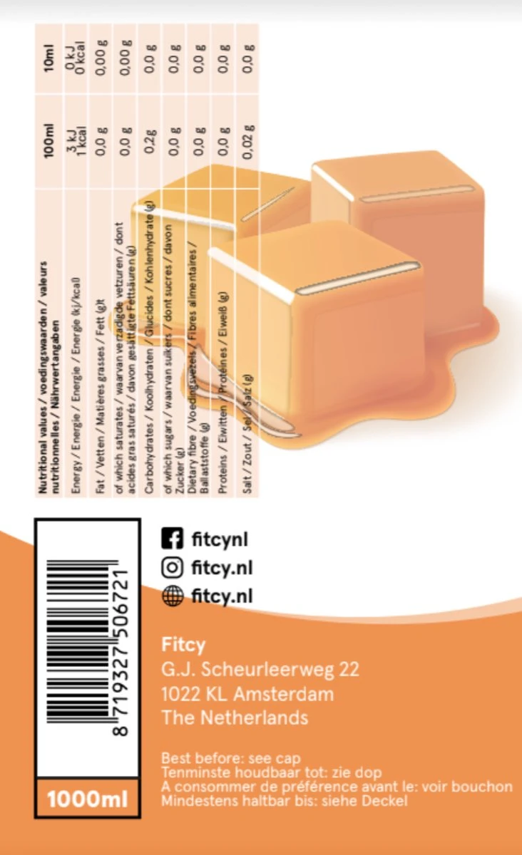 Fitcy | Koffiesiroop | Karamel | Barista Syrup | Zero | Vegan | Vetvrij | Suikervrij | Keto-vriendelijk | Koffie | Siroop| MET DOSEERPOMP | 1L 5 Fitcy | Koffiesiroop | Karamel | Barista Syrup | Zero | Vegan | Vetvrij | Suikervrij | Keto-vriendelijk | Koffie | Siroop| MET DOSEERPOMP | 1L - Afbeelding 3