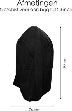 BBQ Beschermhoes - Voor Kamado - Universeel - Tot 23 Inch - Zwart -Woonwinkel 774x1200 4
