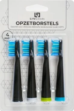 LifeGoods Opzetborstels - Voor Elektrische Tandenborstel - 4 Stuks - Zwart/Blauw -Woonwinkel 797x1200 3