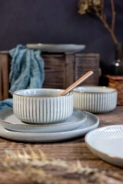 Selinex Stoneware - Serviesset - Grijs - 16 Delig 4 Persoons - CADEAUTIP - CADEAU -Woonwinkel 800x1200 96