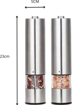 MD-Goods ® Elektrische Peper En Zoutmolen Set - Pepermolen - RVS - Cadeau - Restaurant Kwaliteit -Woonwinkel 821x1200 1