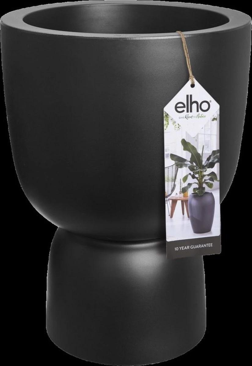 Elho Pure Coupe 41 - Bloempot Voor Binnen & Buiten - Ø 41.3 X H 57.9 Cm - Zwart/Zwart 11 Elho Pure Coupe 41 - Bloempot Voor Binnen & Buiten - Ø 41.3 X H 57.9 Cm - Zwart/Zwart - Afbeelding 9