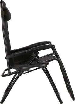 Springos Tuinstoel | Ligstoel | Opvouwbaar | Verstelbaar | Ergonomische Hoofdsteun | Bruin / Zwart -Woonwinkel 861x1200