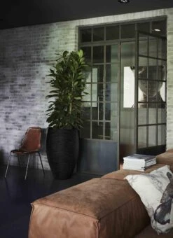 Capi Europe - Vaas Elegant Deluxe Rib NL - 56x84 - Zwart - Voor Binnen En Buiten - KBLR1132 -Woonwinkel 873x1200